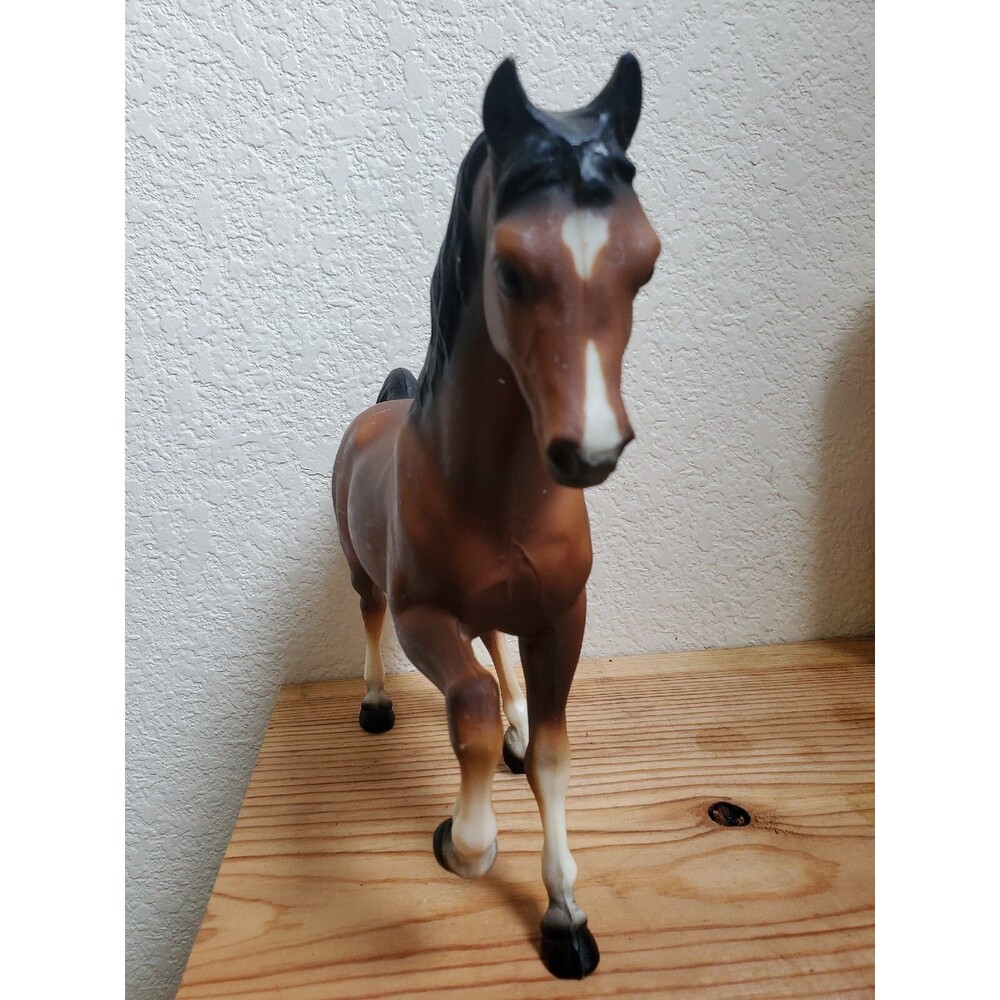 Breyer Shek Matte Brown Family Arabian Stallion 1970 Hess Stamped USA Flaws - Picture 5 of 16